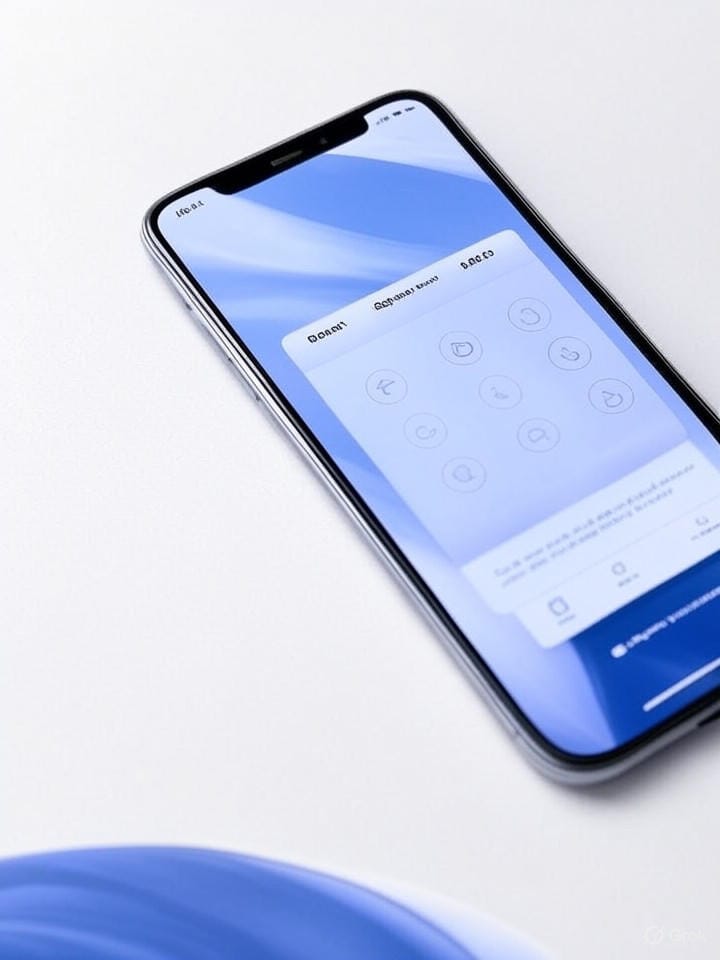 Short (for thumbnails): Blue-and-white smartphone screen with OpenAI logo and faded app suggestion icons showing suggestions disabled. Standard (SEO-friendly): Minimalistic blue-and-white smartphone screen displaying the OpenAI logo and an app suggestion panel with icons faded/turned off to indicate app suggestions have been disabled. Extended (for accessibility/SEO): Clean, professional illustration of a modern smartphone in blue and white tones showing the OpenAI logo on screen and an app suggestion panel whose icons are subtly faded or marked off, visually indicating that ad-like app suggestions have been disabled.