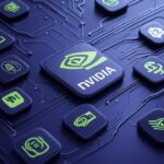 Short alt (recommended for accessibility, ~120 chars): "Nvidia logo centered with green-lit circuit lines linking to stylized AI startup logos (OpenAI, Cohere, Hugging Face) on a dark tech background." SEO-friendly extended alt (for image indexation, ~220 chars): "Professional illustration of Nvidia’s AI empire: prominent Nvidia logo at center with green highlights and subtle circuit patterns, data-flow lines connecting to stylized logos of top invested AI startups (OpenAI, Cohere, Hugging Face), dark tech palette conveying a clean, businesslike network of innovation."