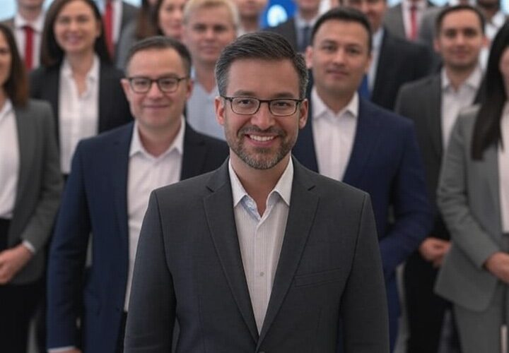 Short (accessible alt text): Diverse professionals collaborating in a sleek blue‑and‑silver tech space celebrating "One in a Million" customers shaping AI’s future. SEO‑rich (longer metadata alt text): Diverse group of business professionals collaborating in a modern blue-and-silver tech environment under the headline "One in a Million: Celebrating the Customers Shaping AI’s Future," with the company logo subtly shown on a digital display to evoke innovation, trust, and customer-led AI progress.